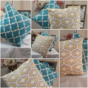Pier 1 & Tree Wool Trellis & Geometric Accent Throw Pillows